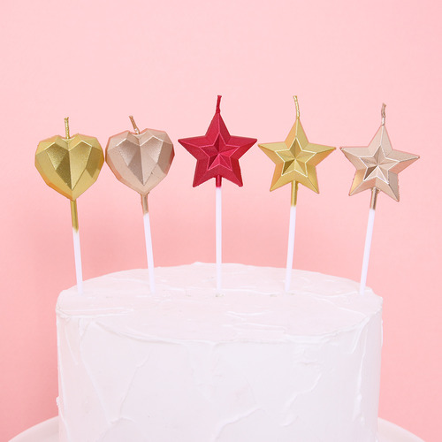 3D케익초 모음 케이크초 촛불 하트 별 케이크데코